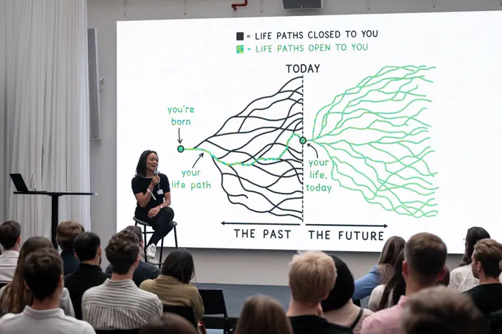 Keynote mit Präsentation vor dem Publikum